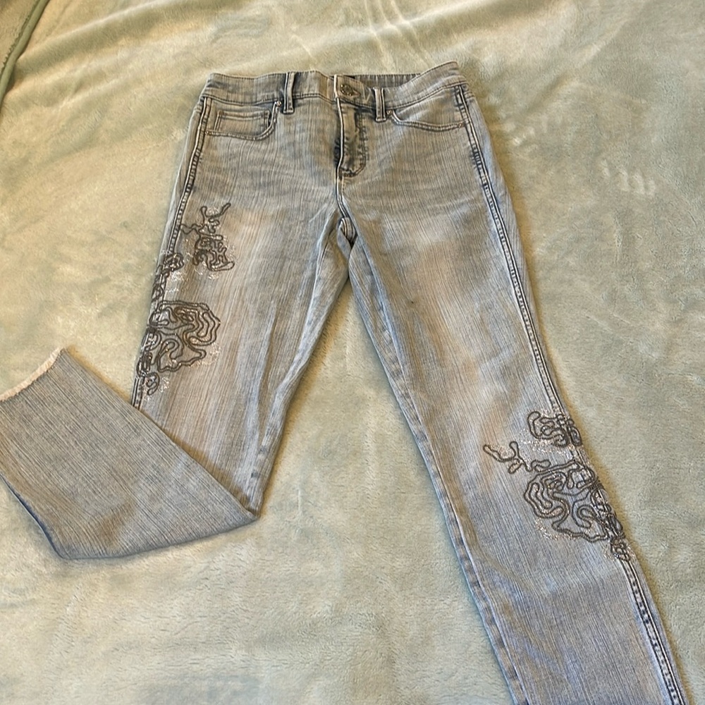 White House Black Market High Rose Skinny Ankle Jeans